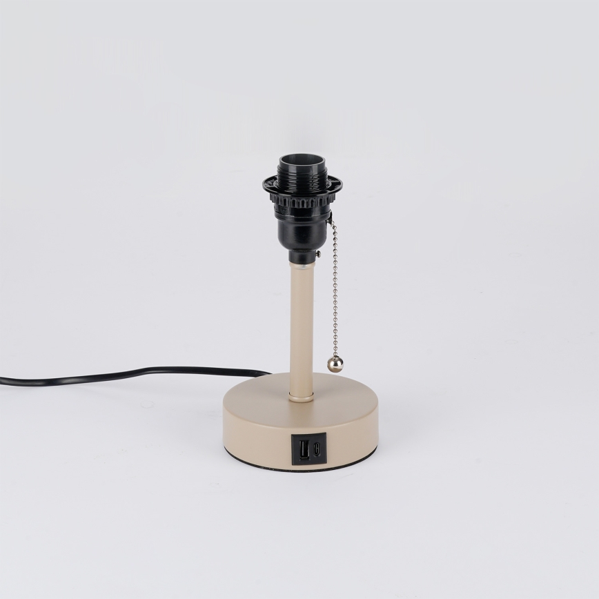 Brilagi - Stalo lempa su USB prievadu TABLON 1xE27/25W/230V smėlinė