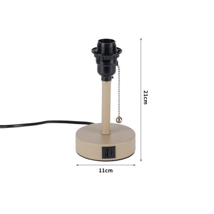 Brilagi - Stalo lempa su USB prievadu TABLON 1xE27/25W/230V smėlio spalvos