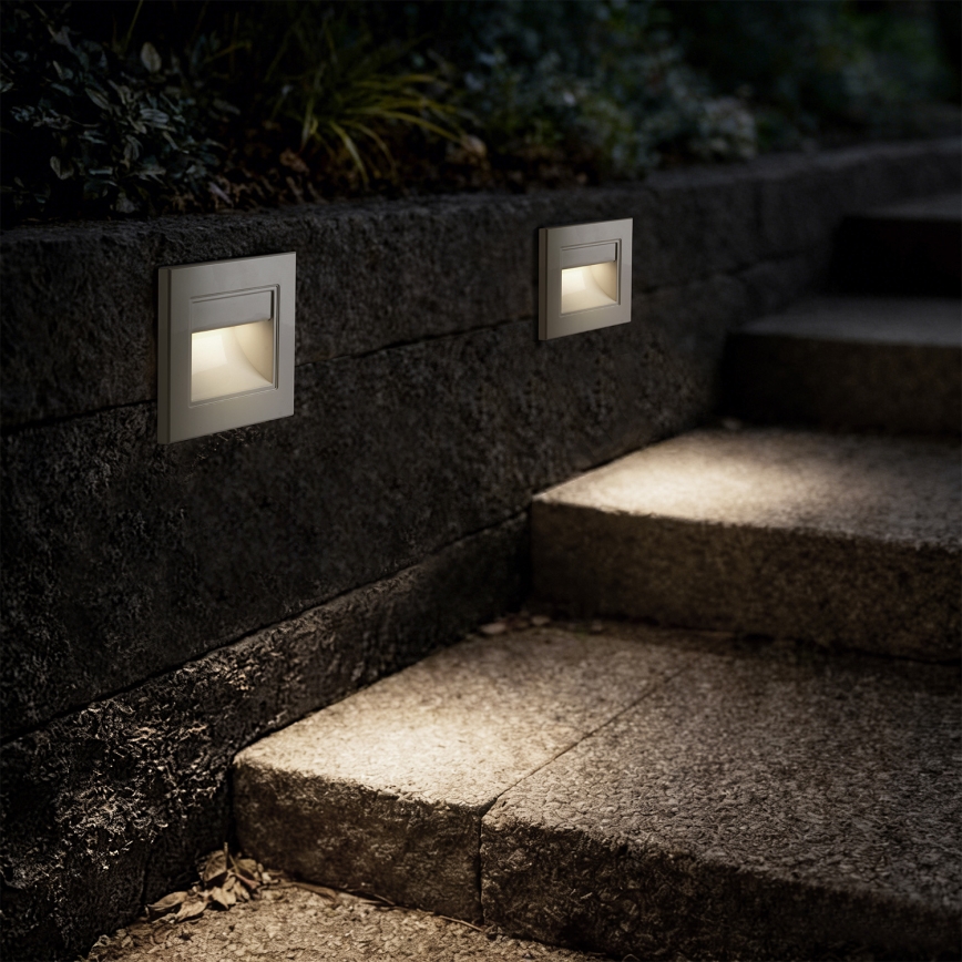 Brilagi - STEP LIGHT LED laiptų šviestuvas, 1,5 W, 230 V, IP44, baltas