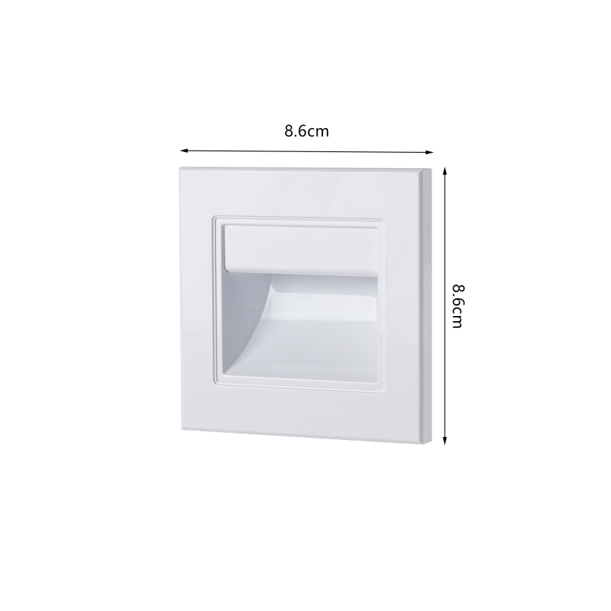 Brilagi - STEP LIGHT LED laiptų šviestuvas, 1,5 W, 230 V, IP44, baltas