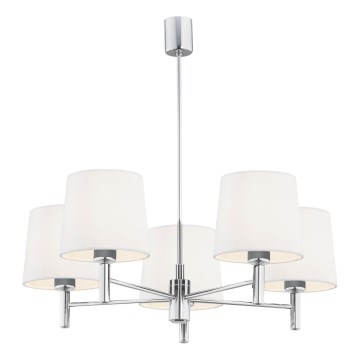 Brilagi - Šviestuvas ant stiebo MONTE 5xE27/15W/230V kreminė/blizgus chromas