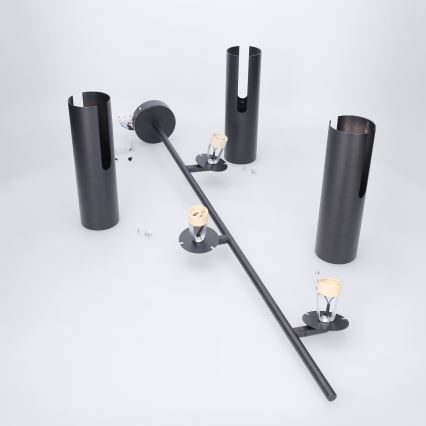 Brilagi - Šviestuvas ant strypo BRANCH 3xGU10/30W/230V juodas