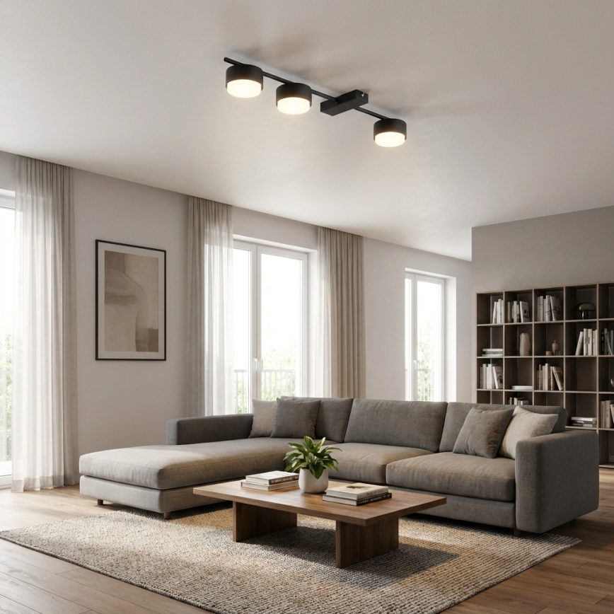 Brilagi - Taškinis šviestuvas 3xGX53/12W/230V juodas