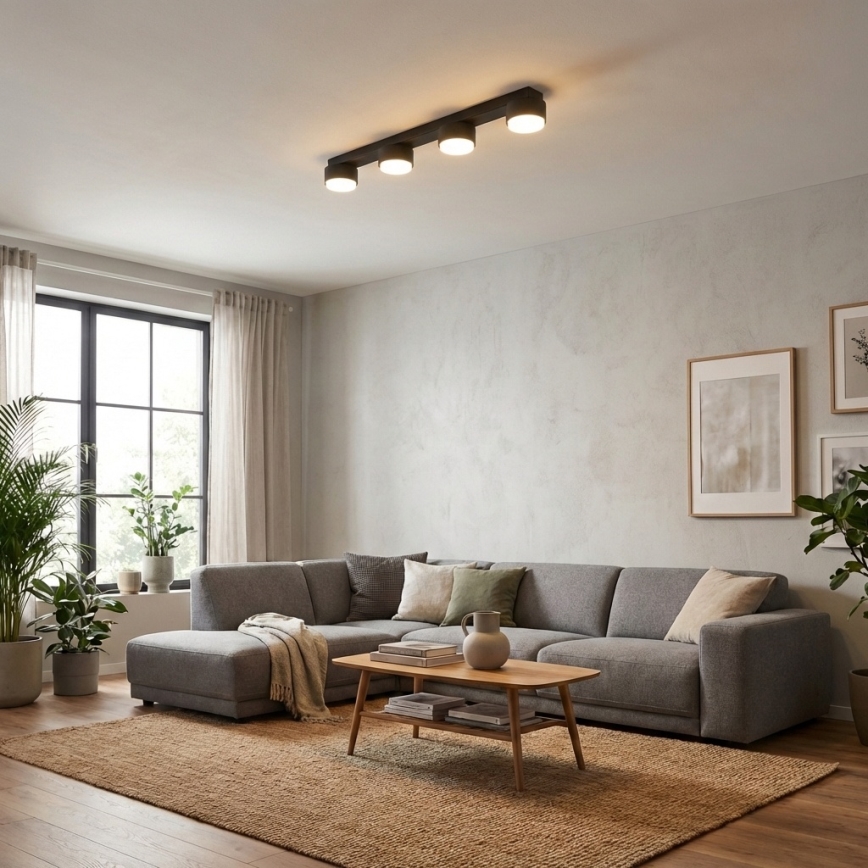 Brilagi - Taškinis šviestuvas 4xGX53/12W/230V juodas