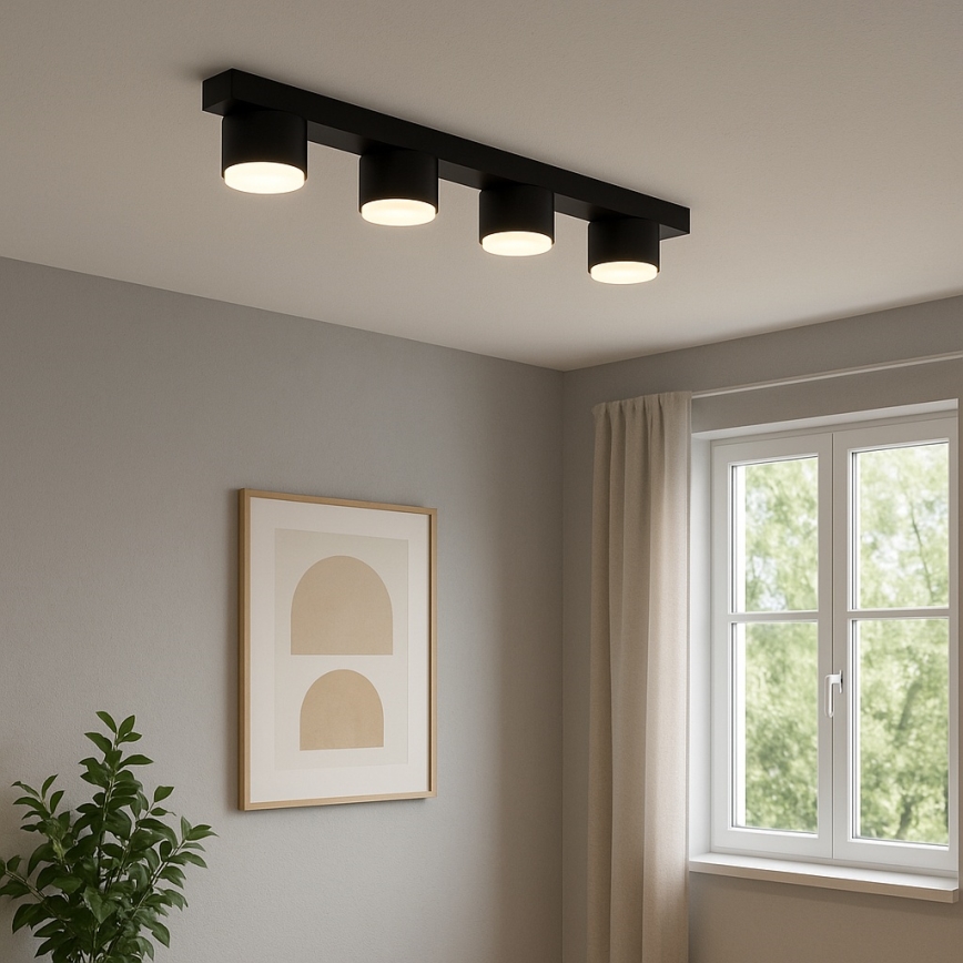 Brilagi - Taškinis šviestuvas 4xGX53/12W/230V juodas