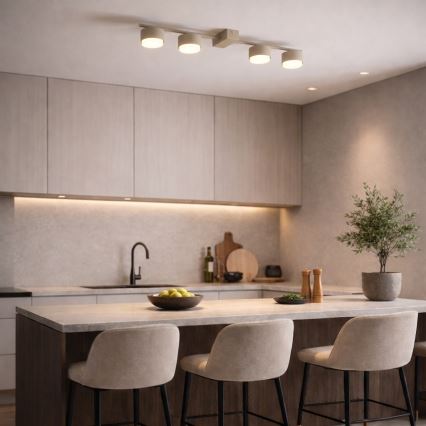 Brilagi - taškinis šviestuvas 4xGX53/12W/230V smėlinis