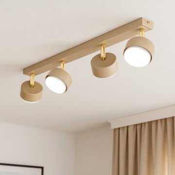 Brilagi - taškinis šviestuvas 4xGX53/12W/230V smėlinis