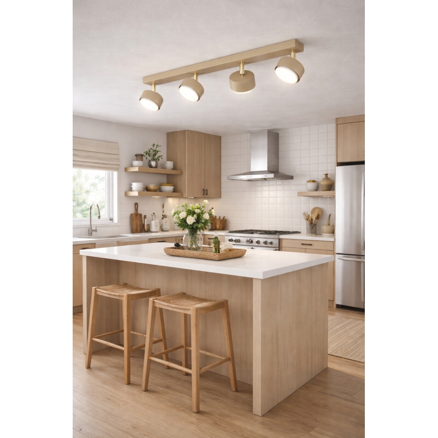 Brilagi - taškinis šviestuvas 4xGX53/12W/230V smėlinis