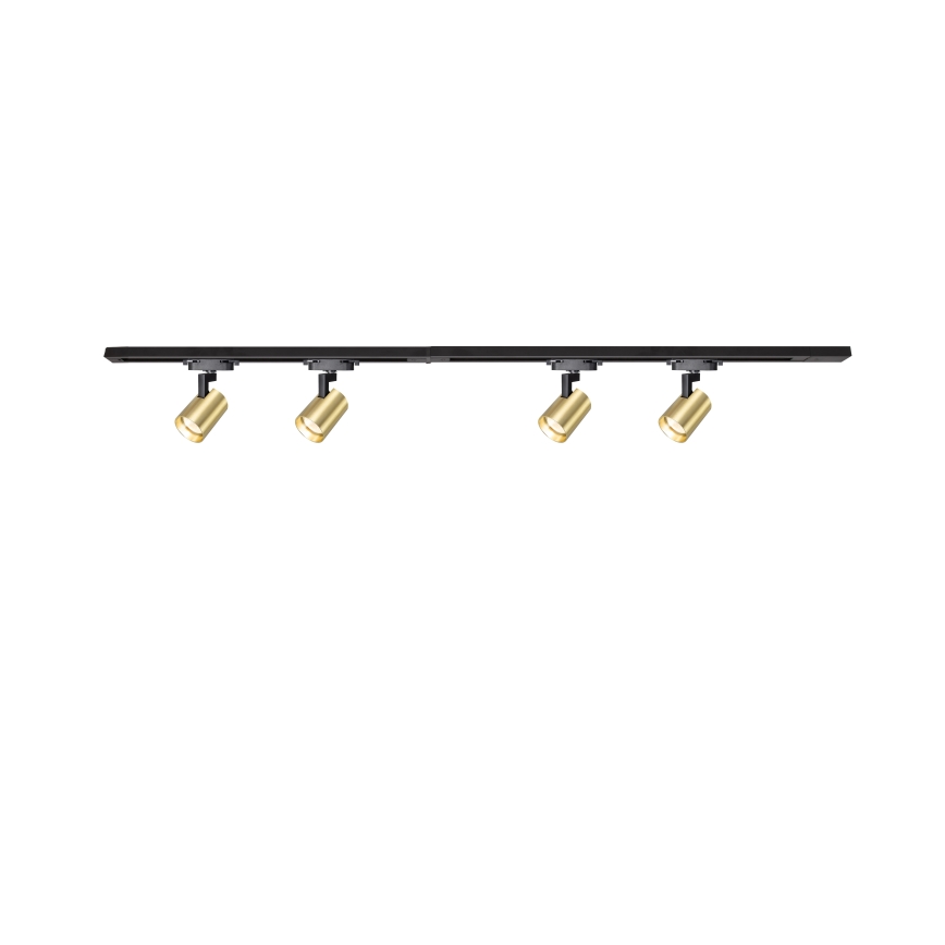 Brilagi - Taškinis šviestuvas ant bėgelio HUSKY 4xGU10/10W/230V juoda/auksinė
