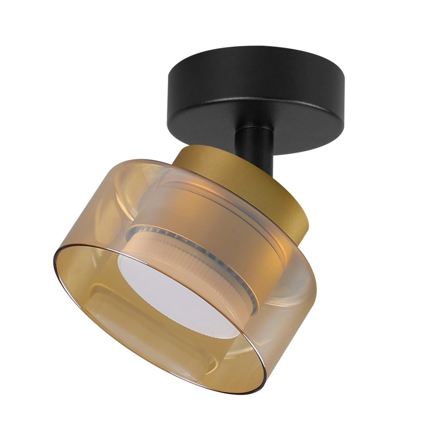 Brilagi - Taškinis šviestuvas AURA LUX 1xGX53/30W/230V skers. 13 cm juoda/auksinė