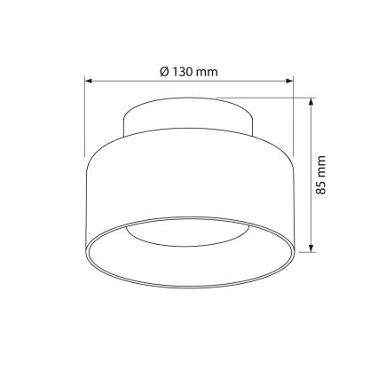 Brilagi - Taškinis šviestuvas AURA LUX 1xGX53/30W/230V Ø 13 cm auksinis