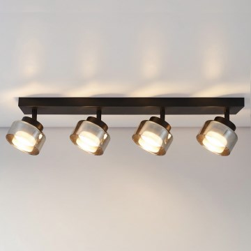 Brilagi - Taškinis šviestuvas AURA LUX 4xGX53/30W/230V juoda/dūminė