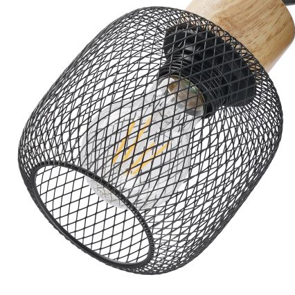 Brilagi - Taškinis šviestuvas BASKLITE 2xE27/15W/230V kaučiukmedis/juoda