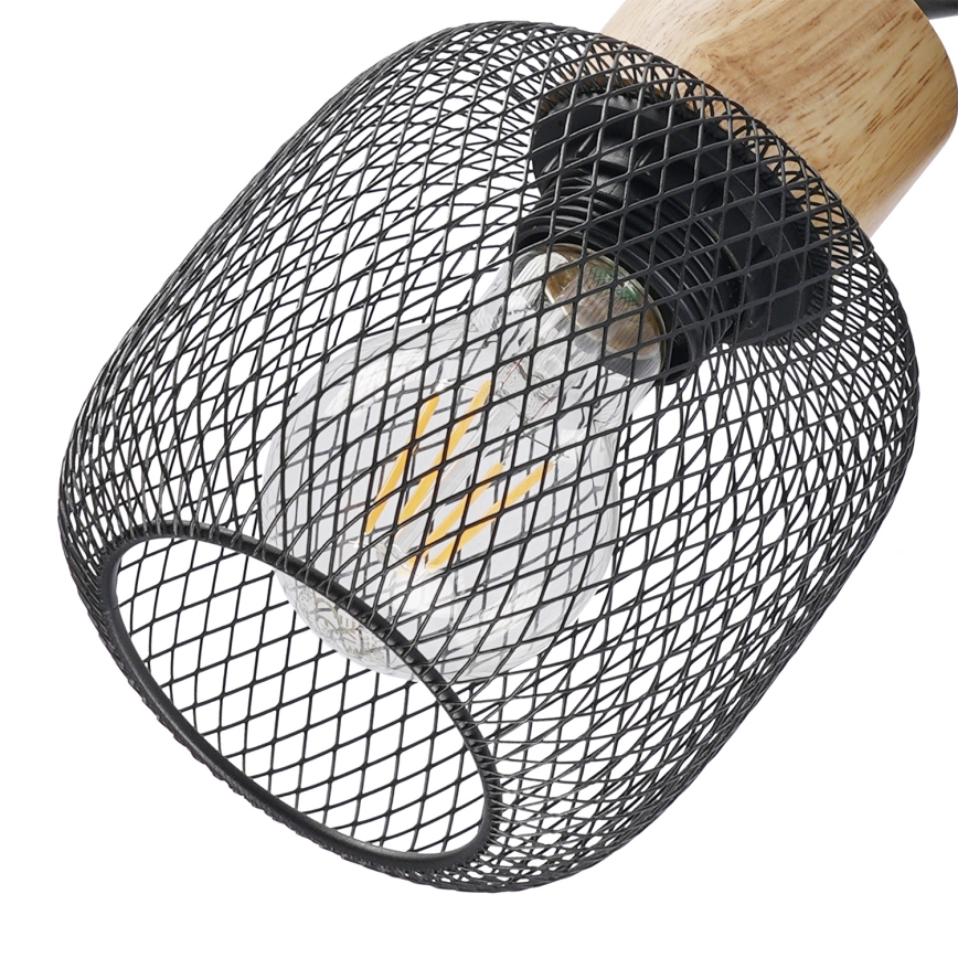 Brilagi - Taškinis šviestuvas BASKLITE 2xE27/15W/230V kaučiukmedis/juoda