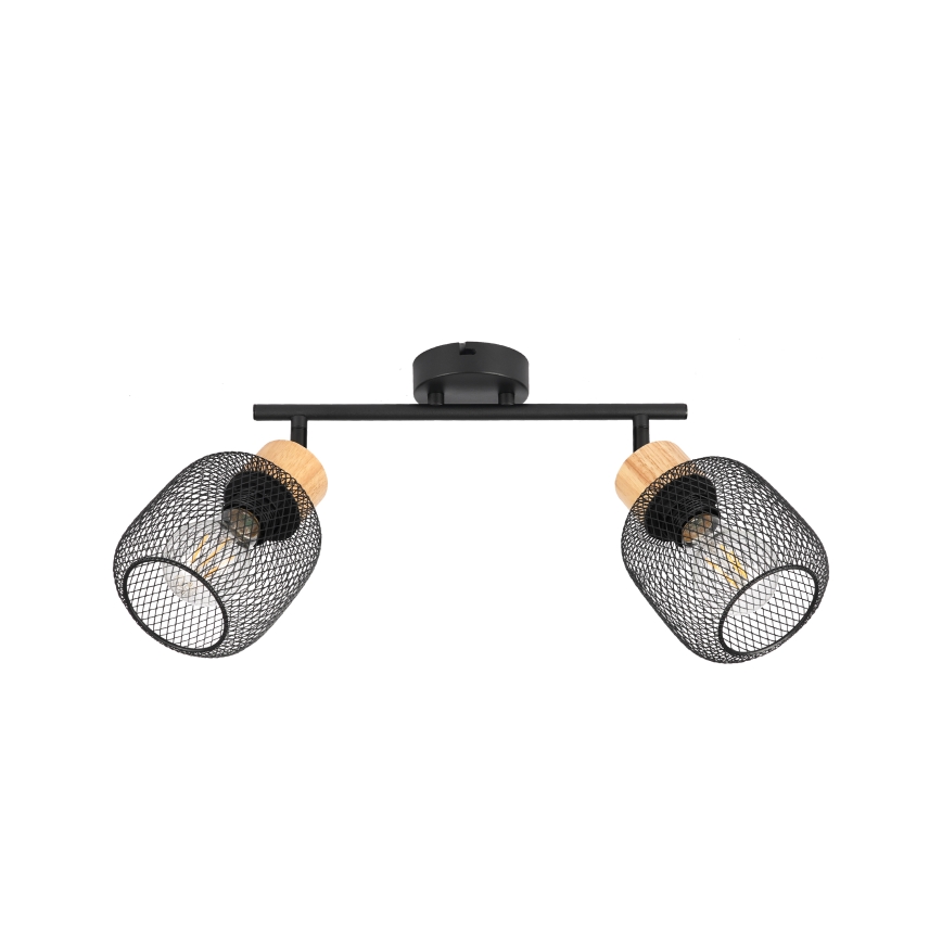 Brilagi - Taškinis šviestuvas BASKLITE 2xE27/15W/230V kaučiukmedis/juoda