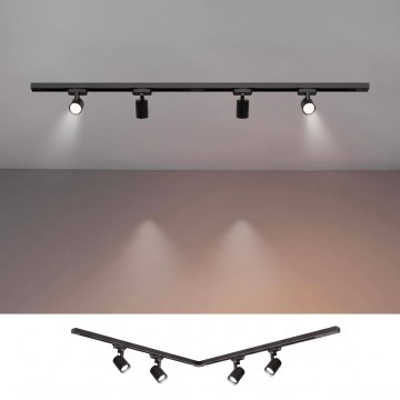 BRILAGI - Taškinis šviestuvas bėgelių sistemoje HUSKY 4xGU10/10W/230V 150 cm juoda