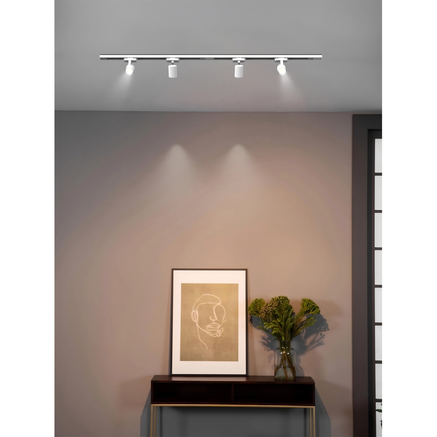 Brilagi - Taškinis šviestuvas bėgelių sistemoje HUSKY 4xGU10/10W/230V baltas