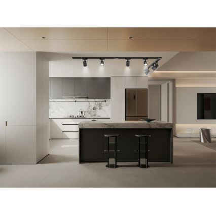 Brilagi - Taškinis šviestuvas bėgelių sistemoje HUSKY 8xGU10/10W/230V juodas