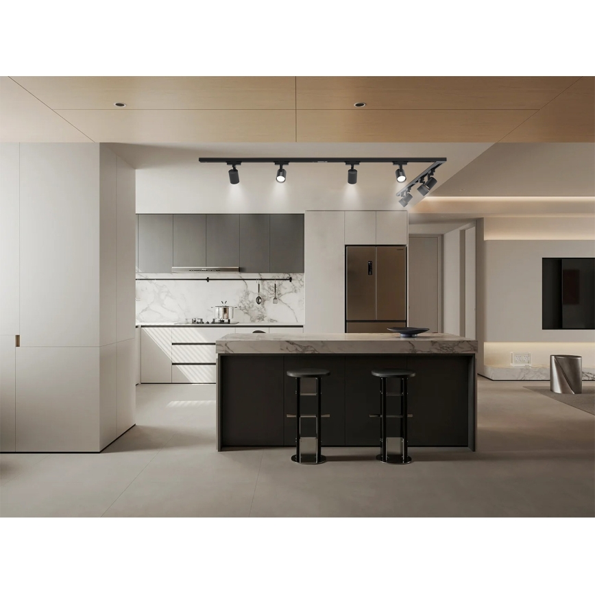 Brilagi - Taškinis šviestuvas bėgelių sistemoje HUSKY 8xGU10/10W/230V juodas