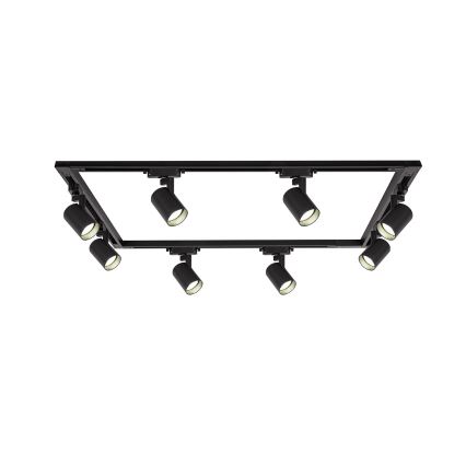 Brilagi - Taškinis šviestuvas bėgelių sistemoje HUSKY 8xGU10/10W/230V juodas