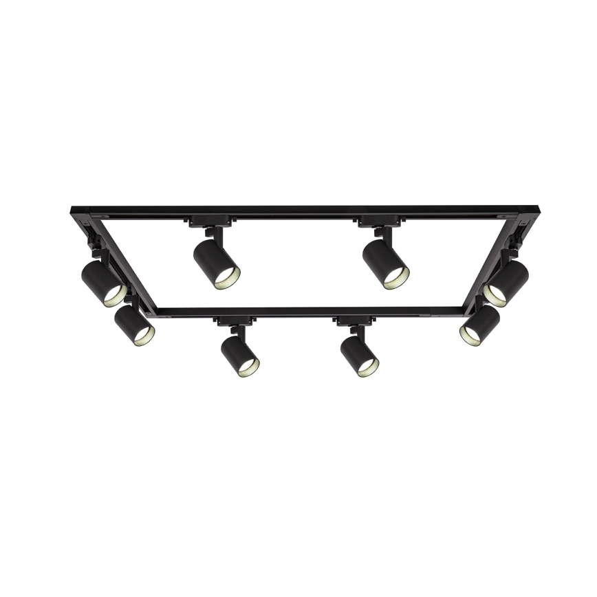 Brilagi - Taškinis šviestuvas bėgelių sistemoje HUSKY 8xGU10/10W/230V juodas