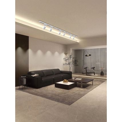 Brilagi - taškinis šviestuvas bėginėje sistemoje HUSKY 6xGU10/10W/230V baltas