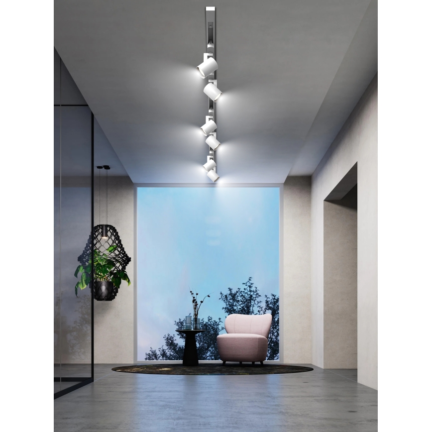 Brilagi - taškinis šviestuvas bėginėje sistemoje HUSKY 6xGU10/10W/230V baltas