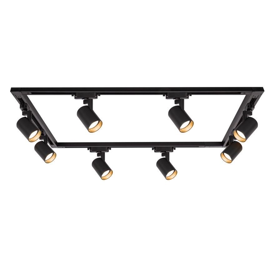 Brilagi - Taškinis šviestuvas bėginėje sistemoje HUSKY 8xGU10/10W/230V juodas