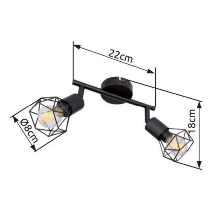 Brilagi - taškinis šviestuvas CAGE 2xE14/40W/230V