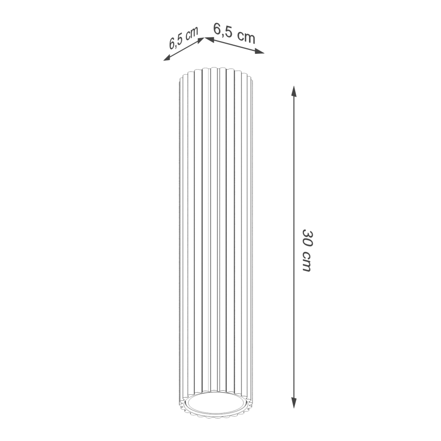 Brilagi - Taškinis šviestuvas CRESTO 1xGU10/10W/230V 30 cm juodas