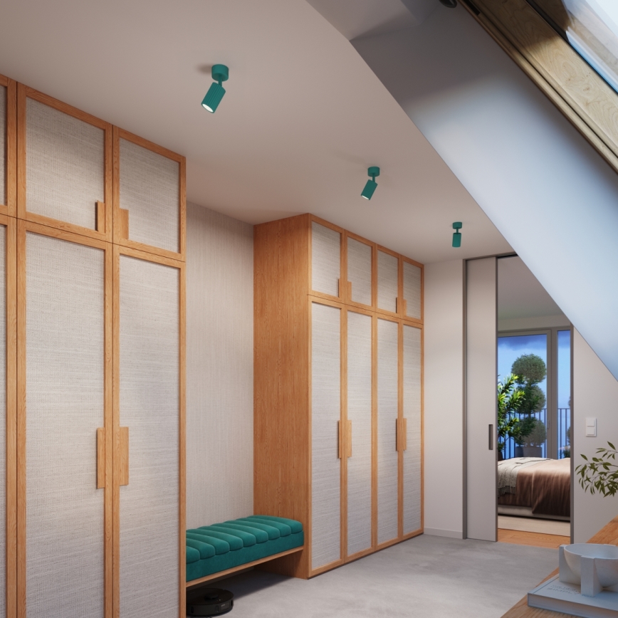 Brilagi - taškinis šviestuvas CRESTO 1xGU10/10W/230V turkio spalvos