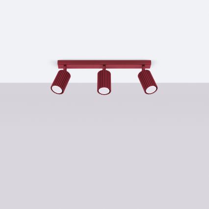 Brilagi - Taškinis šviestuvas CRESTO 3xGU10/10W/230V bordo