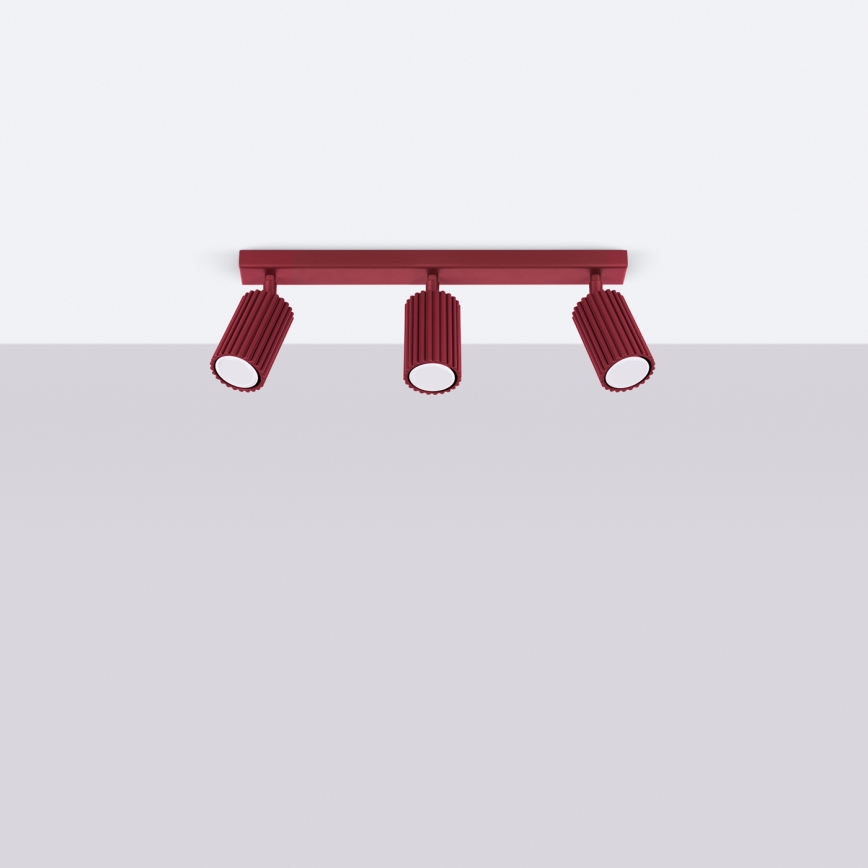Brilagi - Taškinis šviestuvas CRESTO 3xGU10/10W/230V bordo