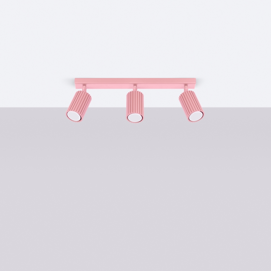 Brilagi - Taškinis šviestuvas CRESTO 3xGU10/10W/230V rožinis
