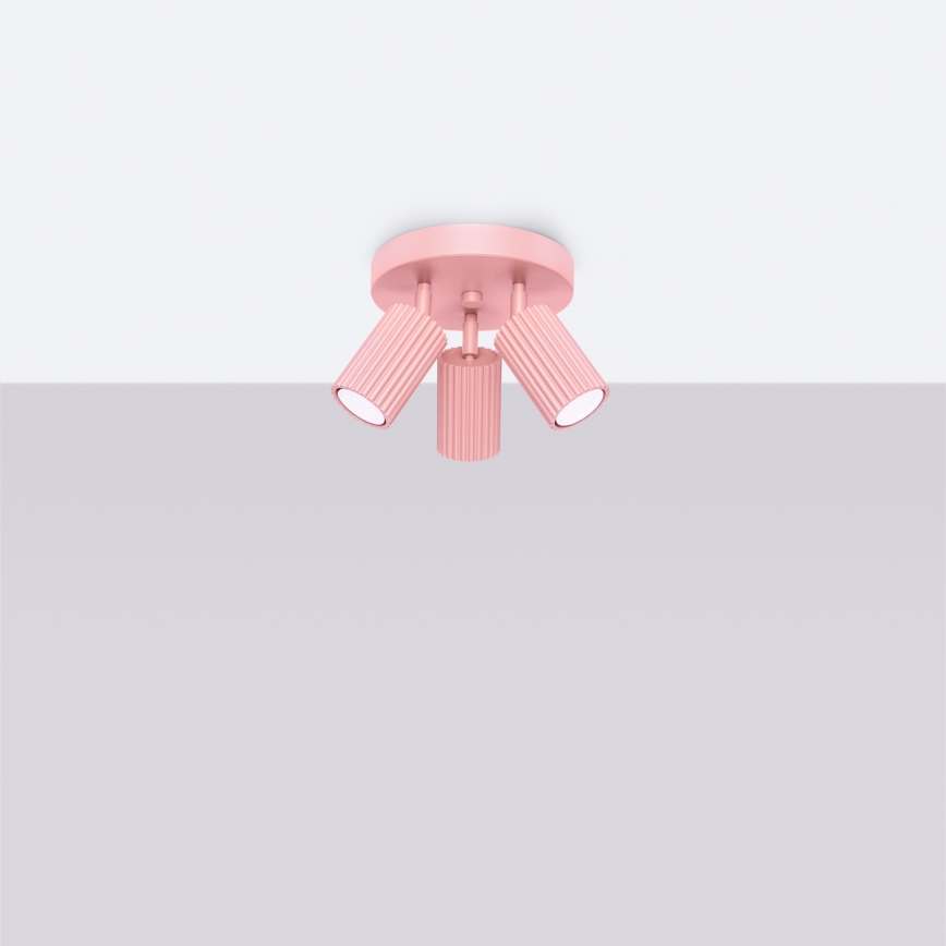 Brilagi - Taškinis šviestuvas CRESTO 3xGU10/10W/230V rožinis