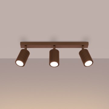 Brilagi - Taškinis šviestuvas CRESTO 3xGU10/10W/230V rudas