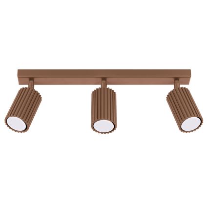 Brilagi - Taškinis šviestuvas CRESTO 3xGU10/10W/230V rudas