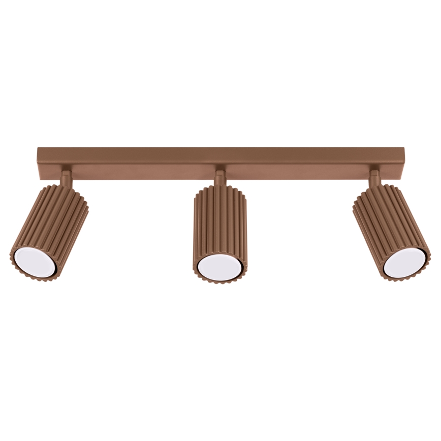 Brilagi - Taškinis šviestuvas CRESTO 3xGU10/10W/230V rudas