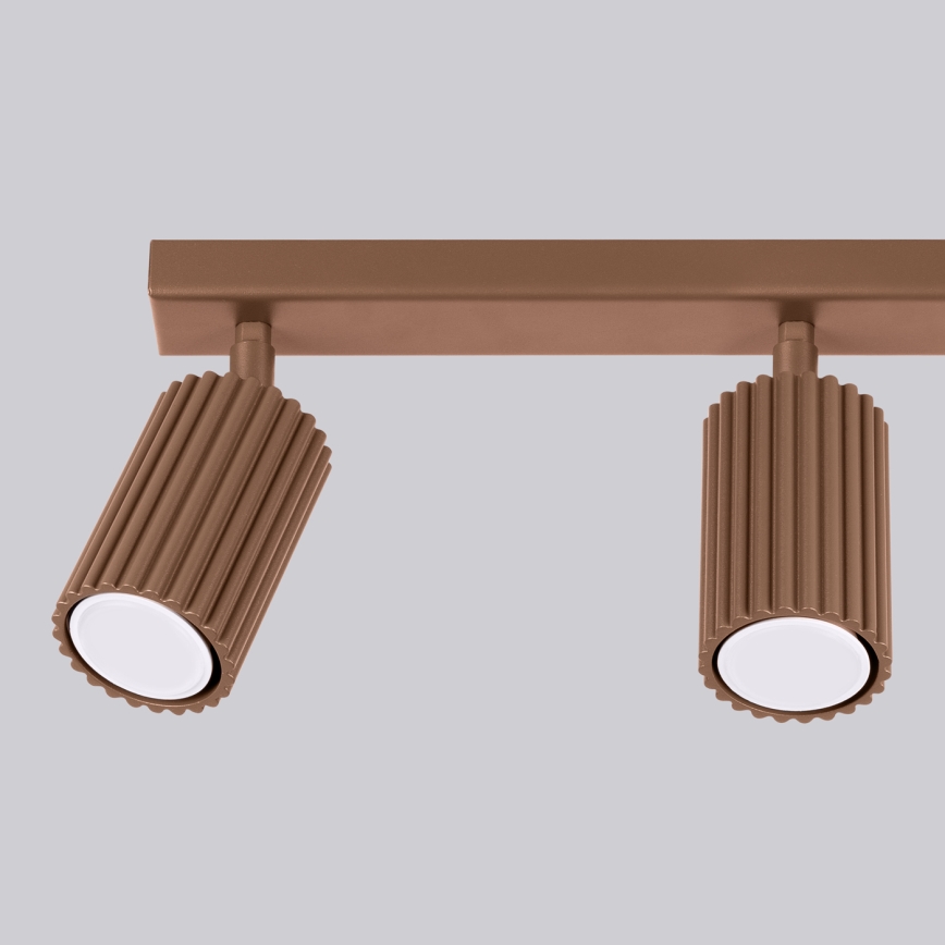 Brilagi - Taškinis šviestuvas CRESTO 3xGU10/10W/230V rudas