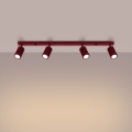 Brilagi - Taškinis šviestuvas CRESTO 4xGU10/10W/230V bordo