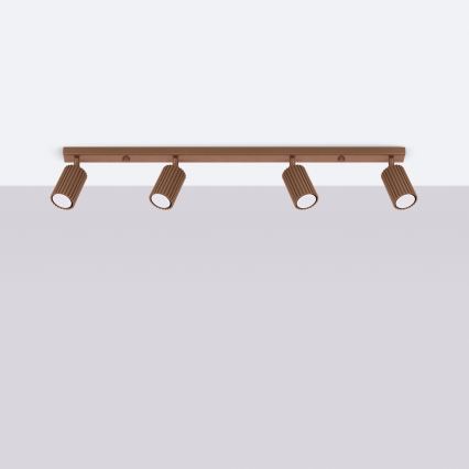 Brilagi - taškinis šviestuvas CRESTO 4xGU10/10W/230V rudas