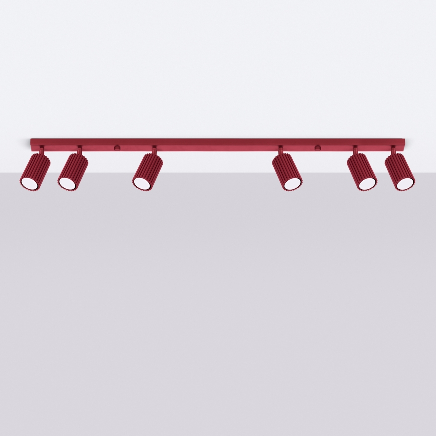 Brilagi - Taškinis šviestuvas CRESTO 6xGU10/10W/230V bordo