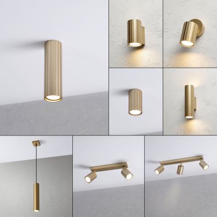 Brilagi - Taškinis šviestuvas CRISPINA 1xGU10/10W/230V 20 cm auksinis