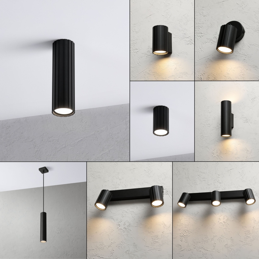 Brilagi - taškinis šviestuvas CRISPINA 1xGU10/10W/230V 20 cm juodas