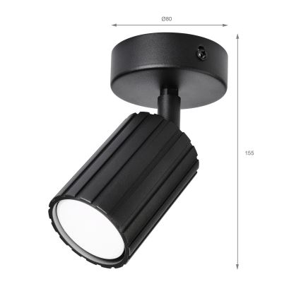 Brilagi - Taškinis šviestuvas CRISPINA 1xGU10/10W/230V juoda