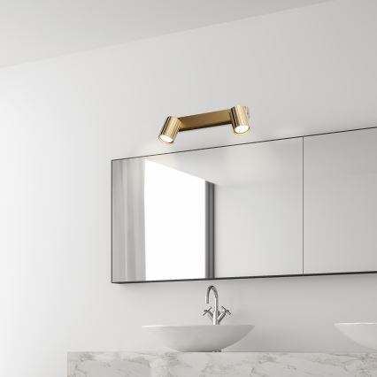 Brilagi - taškinis šviestuvas CRISPINA 2xGU10/10W/230V auksinis