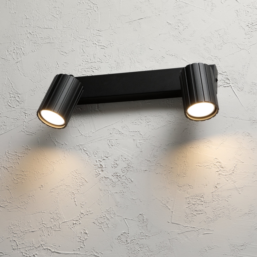 Brilagi - taškinis šviestuvas CRISPINA 2xGU10/10W/230V juodas