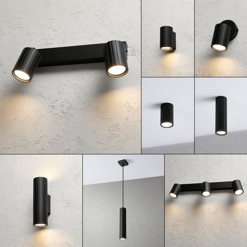 Brilagi - taškinis šviestuvas CRISPINA 2xGU10/10W/230V juodas