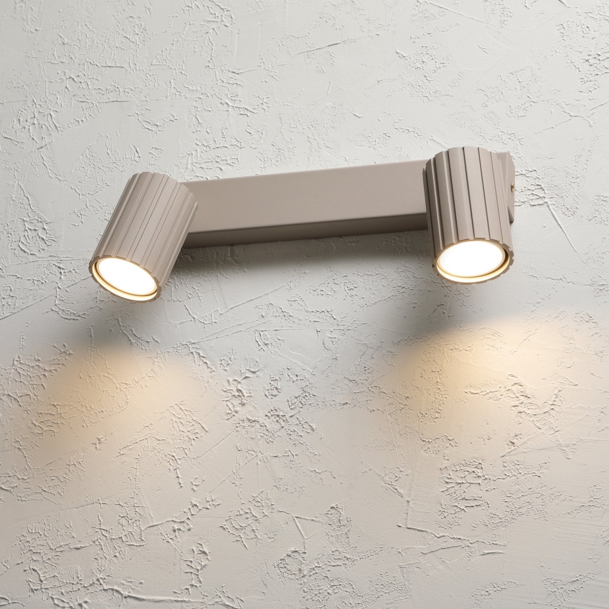 Brilagi - taškinis šviestuvas CRISPINA 2xGU10/10W/230V smėlio spalvos