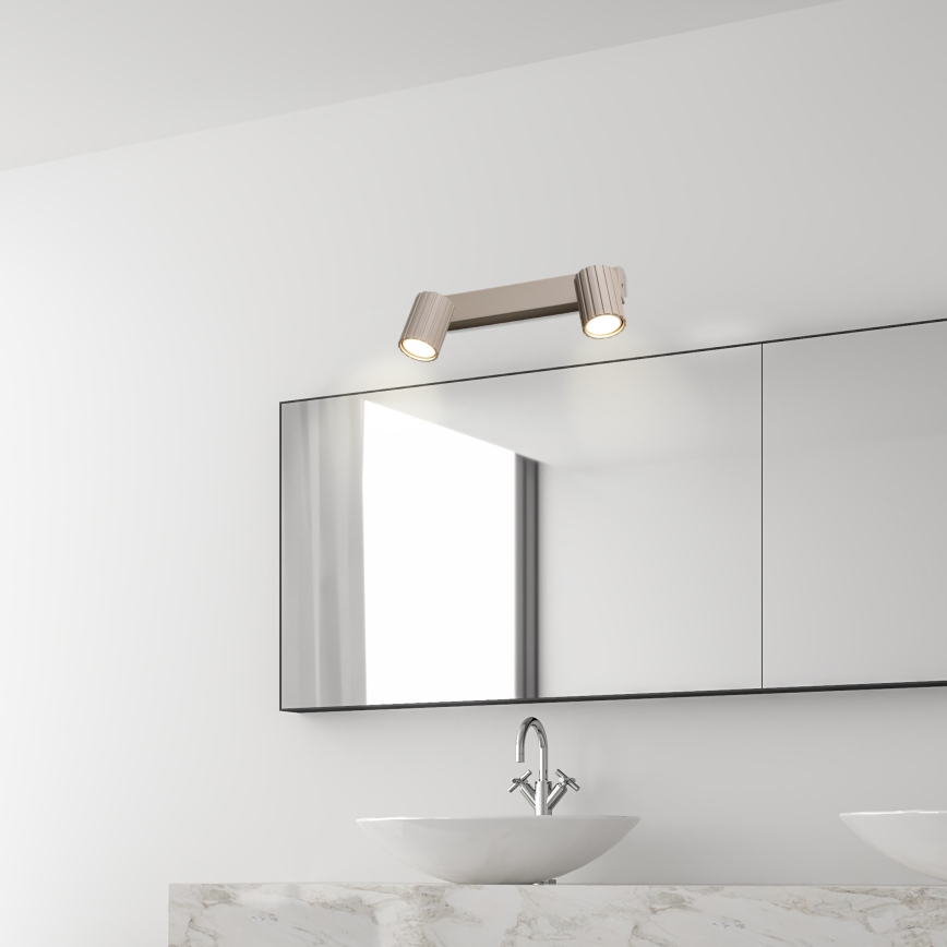 Brilagi - taškinis šviestuvas CRISPINA 2xGU10/10W/230V smėlio spalvos